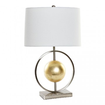 Galda lampa DKD Home Decor Balts Sudrabs Poliesters Metāls Bronza (40 x 22 x 64 cm)