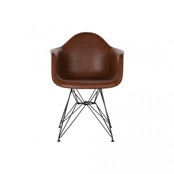 Krēsls DKD Home Decor Brūns Melns Poliuretāns Metāls (64 x 59 x 84 cm)