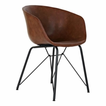 Krēsls DKD Home Decor Brūns Melns Poliuretāns Metāls (59 x 54 x 79 cm)