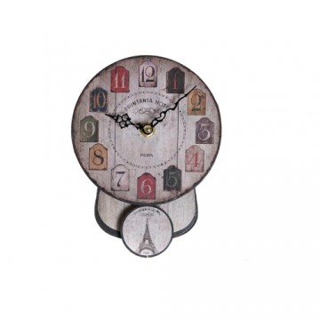 Sienas pulkstenis DKD Home Decor Svārsts Dzelzs Koks MDF (14 x 5 x 19 cm)