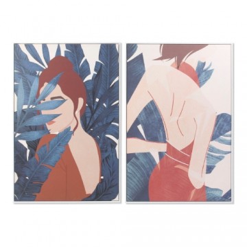 Glezna DKD Home Decor Woman Canvas (2 pcs) (83 x 4.5 x 123 cm)