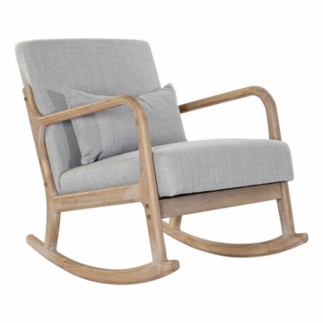 Кресло DKD Home Decor Серый лён древесина каучукового дерева (66 x 88 x 78 cm)