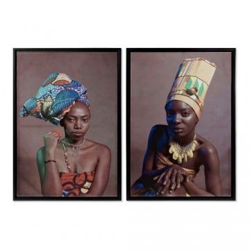 Glezna DKD Home Decor African Art (65 x 3.5 x 90 cm)