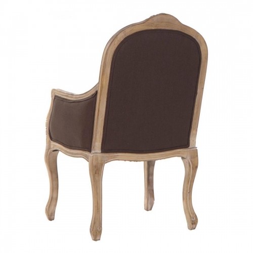 Krēsls DKD Home Decor Lins Kaučuka koks Tumši brūns (63.5 x 49.5 x 102 cm) image 2