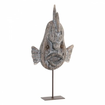 Dekoratīvās figūriņas DKD Home Decor Metāls Paulovnijas koks Zivis (18 x 4 x 35 cm)