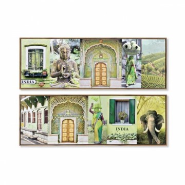 Картина DKD Home Decor Индийка лаковый (2 pcs) (120 x 2 x 40 cm)