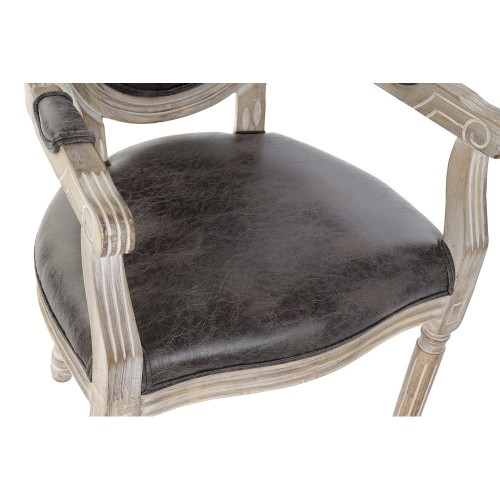 ēdamistabas krēsls DKD Home Decor Brūns Poliuretāns Kaučuka koks (56 x 46 x 96 cm) image 2