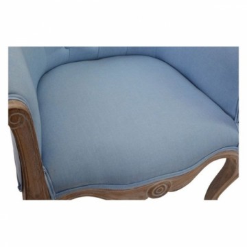 atzveltnes krēsls DKD Home Decor Zils Koks Poliesters (58 x 56 x 69 cm)
