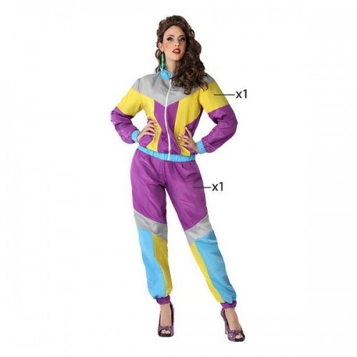 Bigbuy Carnival Маскарадные костюмы для взрослых 80-е годы Фиолетовый image 3