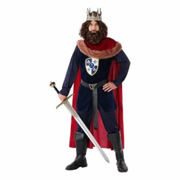 Bigbuy Carnival Маскарадные костюмы для взрослых 113893 Король средневековый Тёмно Синий Красный