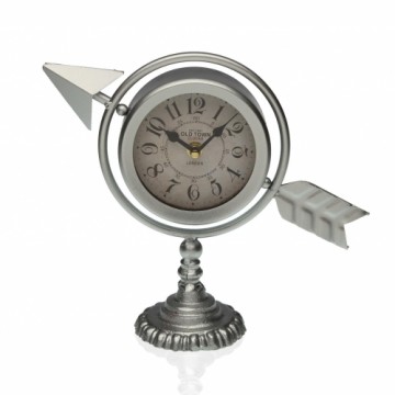 Bigbuy Home Настольные часы Полная стрела Серебристый Металл (23 x 16 x 8 cm)