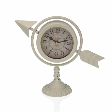Bigbuy Home Настольные часы Piestiprināta bulta Balts Metāls (23 x 16 x 8 cm)