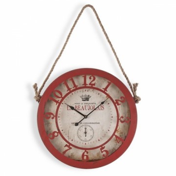 Bigbuy Home Sienas pulkstenis Vintage Ar auklu Metāls (Ø 50 cm)