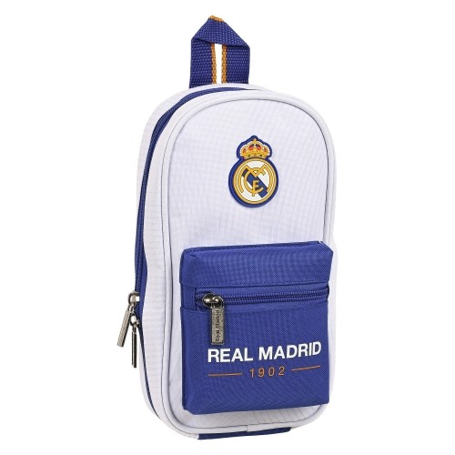 Zīmuļu futrālis Mugursoma Real Madrid C.F. Zils Balts image 1