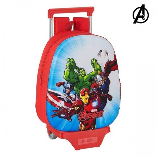 3D skolas soma ar riteņiem 705 The Avengers Sarkans image 1