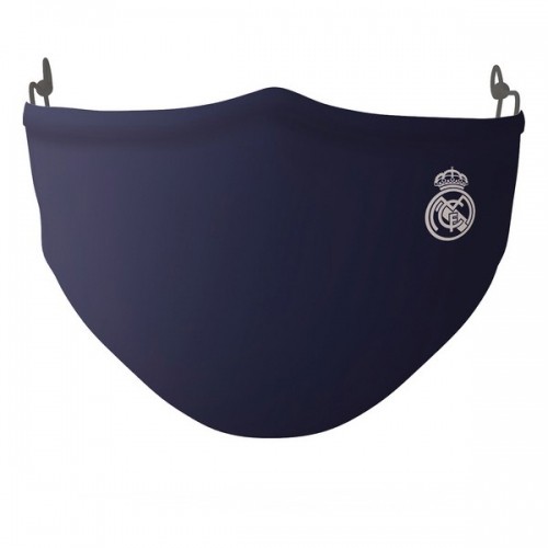 Atkārtoti lietojama auduma higiēnas maska Real Madrid C.F. Pieaugušais Zils image 1