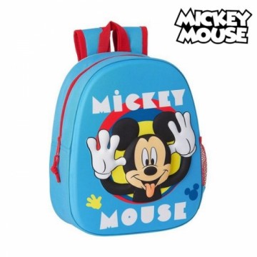 3D Bērnu soma Mickey Mouse Gaiši Zils