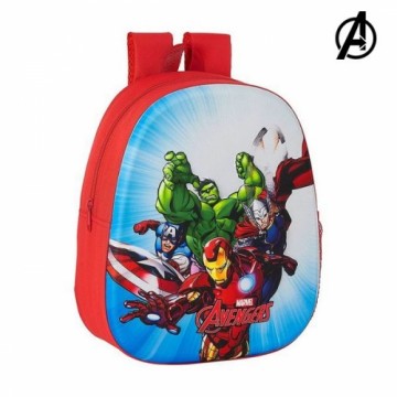 3D Bērnu soma The Avengers Sarkans