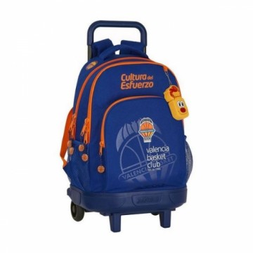 Школьный рюкзак с колесиками Compact Valencia Basket Синий Оранжевый