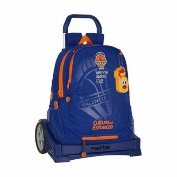 Школьный рюкзак с колесиками Evolution Valencia Basket Синий Оранжевый