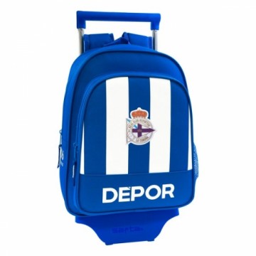 R. C. Deportivo De La CoruÑa Школьный рюкзак с колесиками 705 R. C. Deportivo de La Coruña Синий Белый