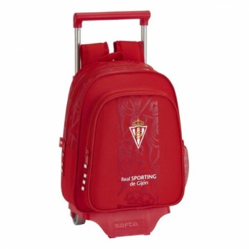 Real Sporting De GijÓn Школьный рюкзак с колесиками 705 Real Sporting de Gijón Красный