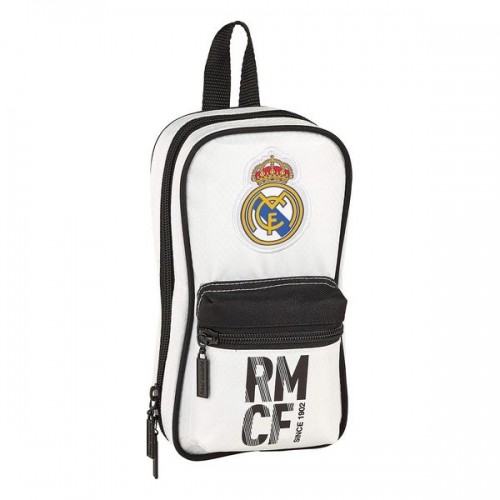 Zīmuļu futrālis Mugursoma Real Madrid C.F. Balts Melns image 1