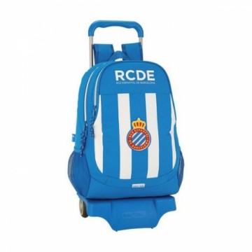 Skolas mugursoma ar riteņiem 905 RCD Espanyol Zils Balts