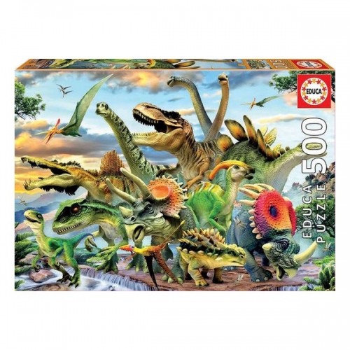 Puzle un domino komplekts Educa Dinozauri 500 Daudzums image 1
