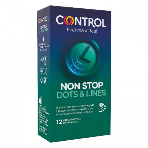 Презервативы Non Stop Dots & Lines Control (12 uds) image 1