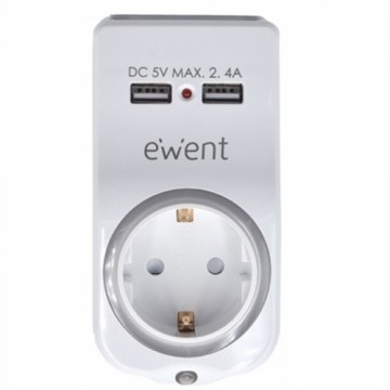 Настенная розетка с 2 портами USB Ewent EW1225 16A 3680 W
