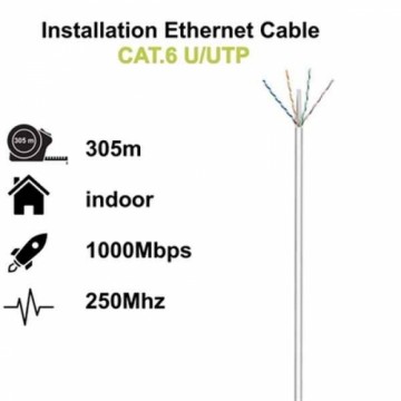 Жесткий сетевой кабель UTP кат. 6 Ewent (305 m)