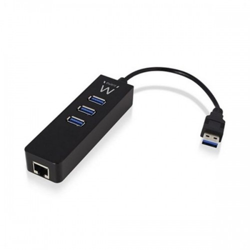 USB Centrmezgls Ewent EW1140 3 x USB 3.1 RJ45 Plug and Play image 1