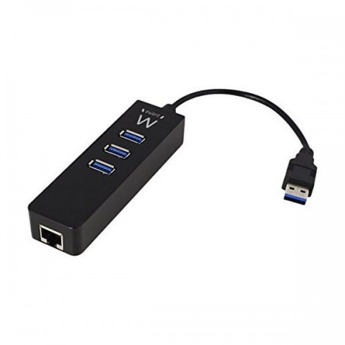 USB Centrmezgls Ewent EW1140 3 x USB 3.1 RJ45 Plug and Play image 4