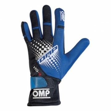 Men's Driving Gloves OMP MY2018 Zils Melns