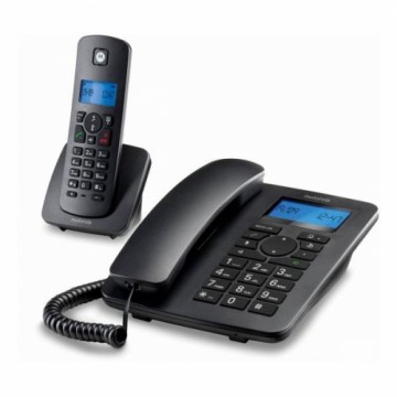 Стационарный телефон Motorola C4201 Combo DECT (2 pcs) Чёрный