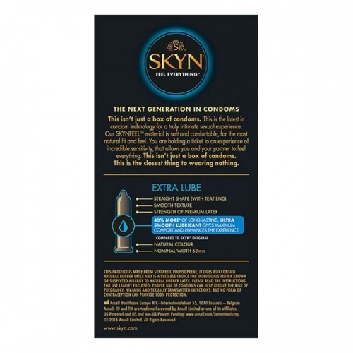 Prezervatīvi Manix SKYN Extra Lube 5,7 cm 18 cm (10 uds) image 3