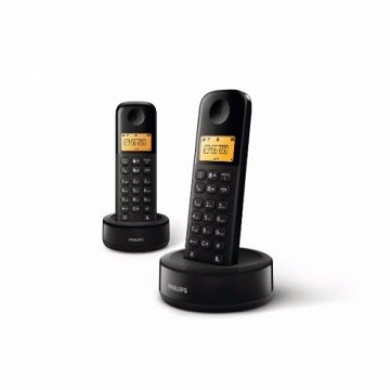 Беспроводный телефон Philips D1602B/01 1,6" 300 mAh GAP (2 pcs) Чёрный