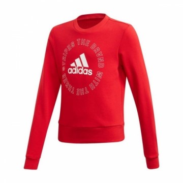 Džemperis Meitenēm Bez Kapuces Adidas G Bold Crew Sarkans