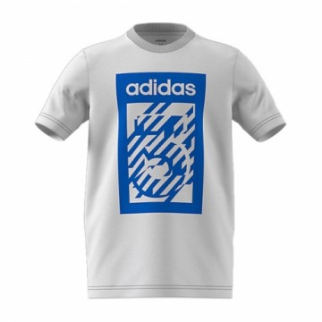 Krekls ar Īsām Piedurknēm Bērniem Adidas YB BOX TEE  Balts