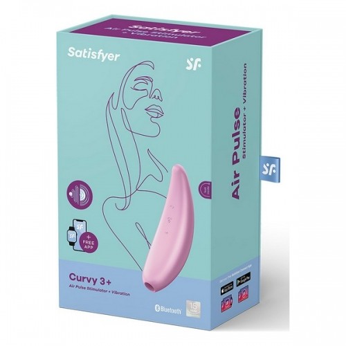 Klitora sūcējs Satisfyer Curvy 3+ Rozā image 2