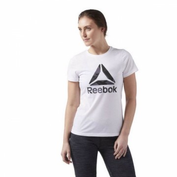 Sieviešu Krekls ar Īsām Piedurknēm Reebok Wor CS Graphic Tee Balts