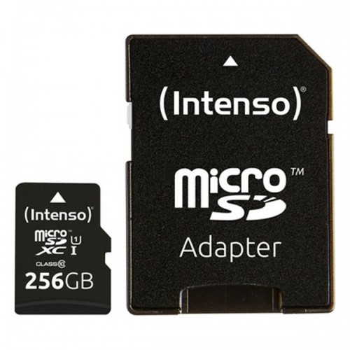 Mikro SD Atmiņas karte ar Adapteri INTENSO 3423492 256 GB Melns image 1
