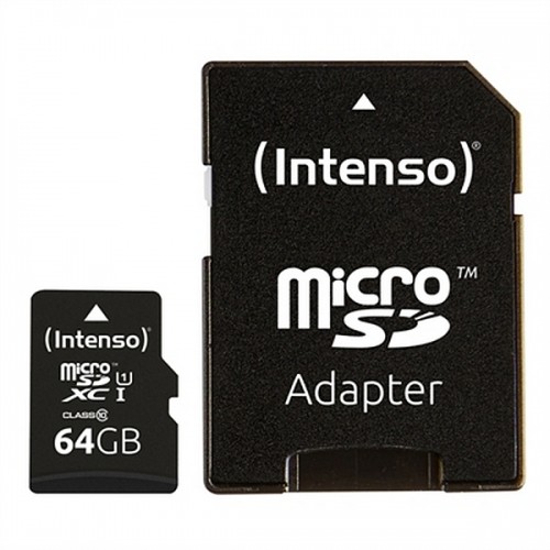 Mikro SD Atmiņas karte ar Adapteri INTENSO 34234 UHS-I XC Premium Melns image 1