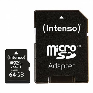 Mikro SD Atmiņas karte ar Adapteri INTENSO 34234 UHS-I XC Premium Melns