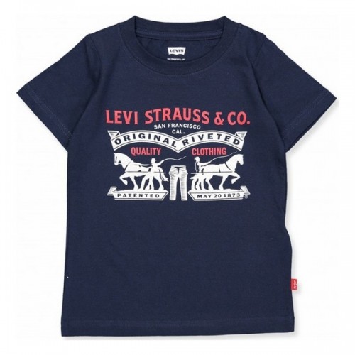 Krekls ar Īsām Piedurknēm Bērniem Levi's 9EA074-U09 Tumši Zils image 1