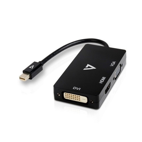 Mini Display Porta uz VGA/DVI/HDMI adapteris V7 V7MDP-VGADVIHDMI-1E  Melns image 1