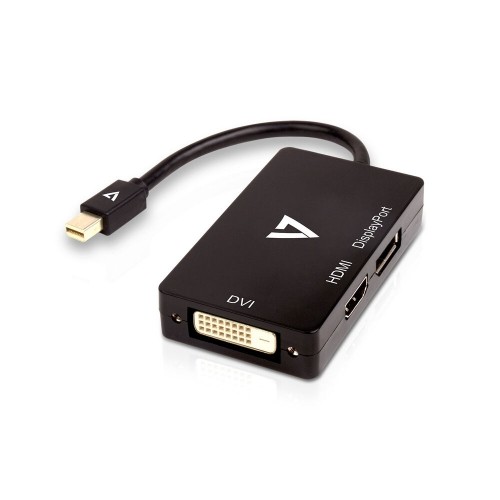 Mini Display Porta uz VGA/DVI/HDMI adapteris V7 V7MDP-DPDVIHDMI-1E   Melns image 1