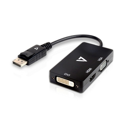 Mini Display Porta uz VGA/DVI/HDMI adapteris V7 V7DP-VGADVIHDMI-1E   Melns image 1