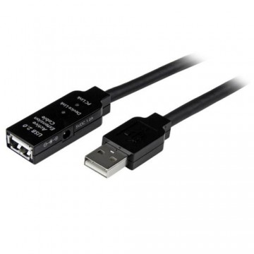 USB Kabelis Startech USB2AAEXT25M         Melns